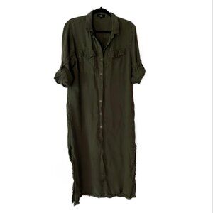 Velvet Heart Army Green Distressed Cotton Dress